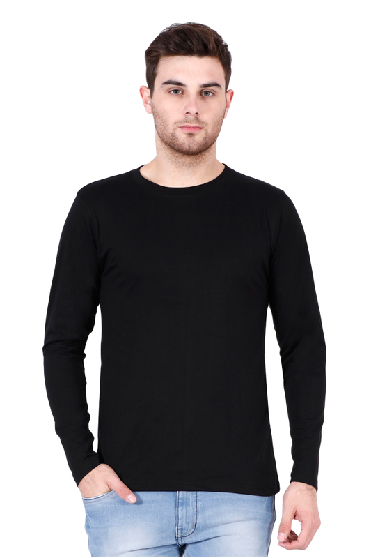 BLACK FULL SLEEVE PLAIN T-SHIRT