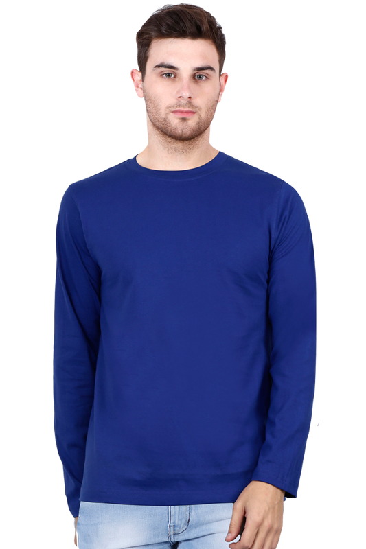 ROYAL BLUE FULL SLEEVE PLAIN T-SHIRT