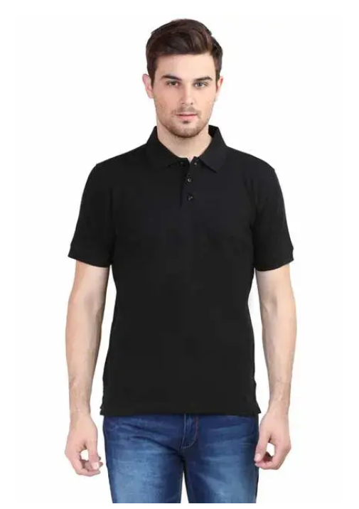 BLACK  POLO T-SHIRT