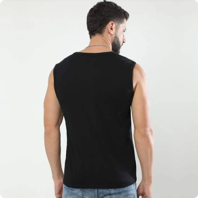 BLACK GYM VEST