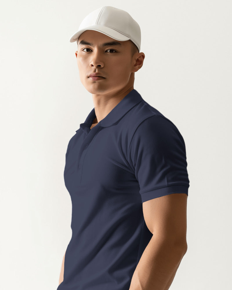 NAVY  BLUE POLO T-SHIRT