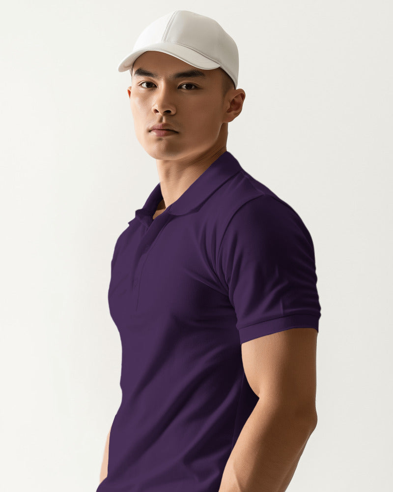 PURPLE POLO T-SHIRT