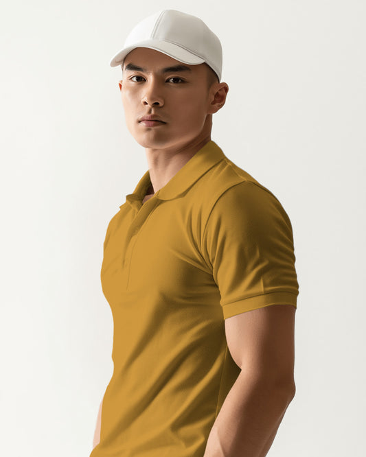 MUSTARD YELLOW  POLO T-SHIRT