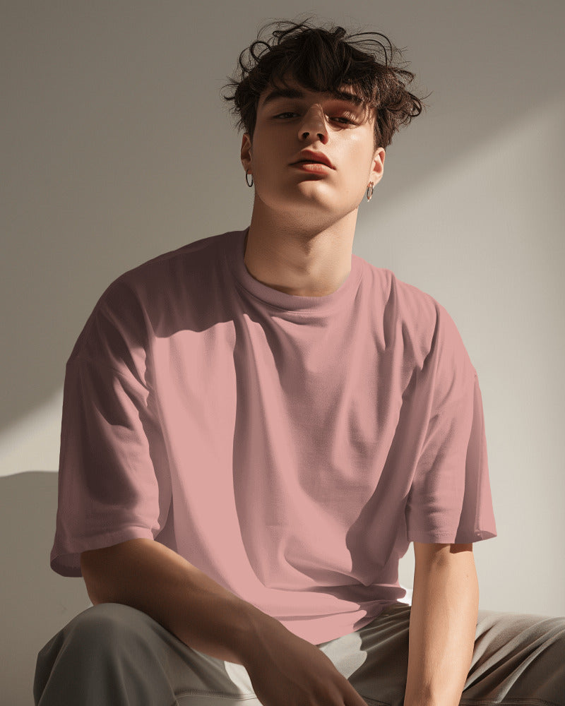 FLAMINGO PLAIN FRENCH TERRY 280 GSM OVERSIZED TSHIRT