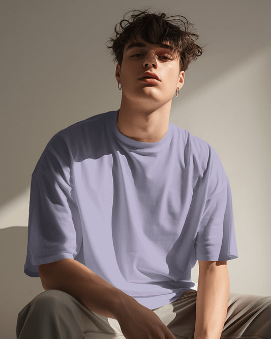 LAVENDER PLAIN FRENCH TERRY 280 GSM OVERSIZED TSHIRT