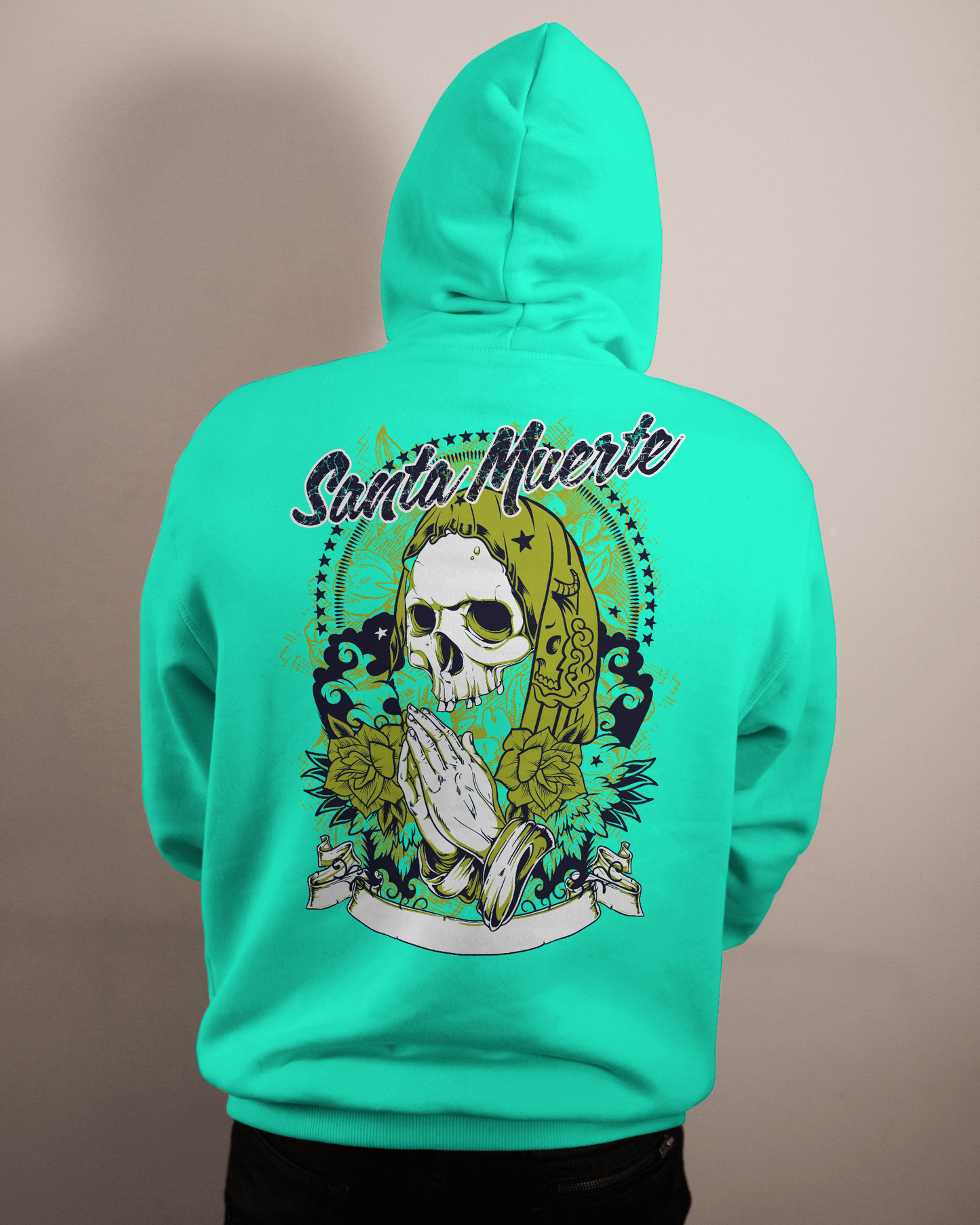 Santa Muerte Namaste Skull - Hoodie