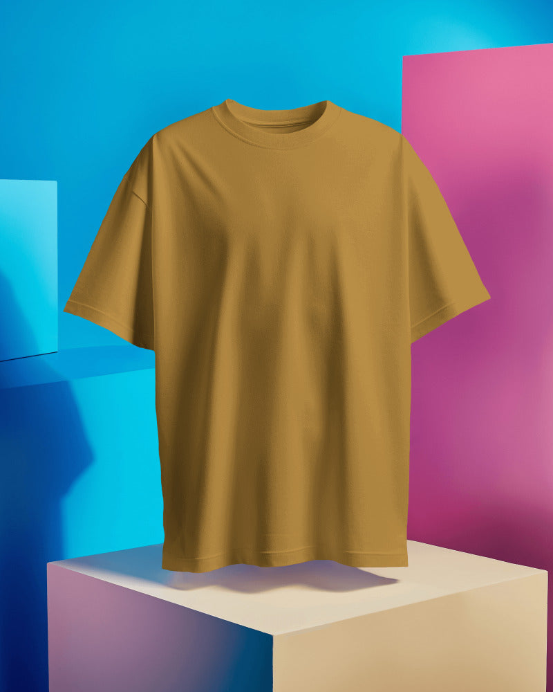 MUSTARD YELLOW - 240 GSM COTTON PLAIN TSHIRT