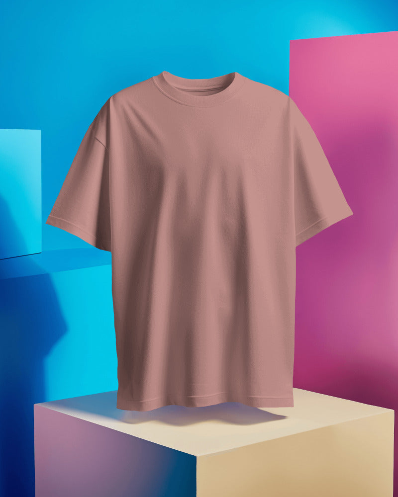 FLAMINGO PLAIN FRENCH TERRY 280 GSM OVERSIZED TSHIRT