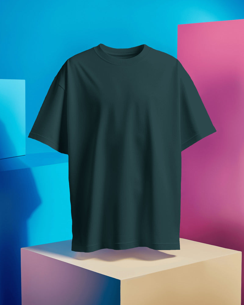 PETROL BLUE - 240 GSM COTTON PLAIN TSHIRT