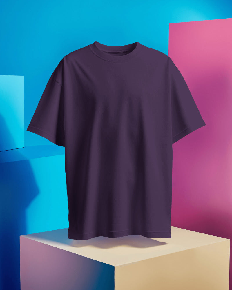 PURPLE - 240 GSM COTTON PLAIN TSHIRT