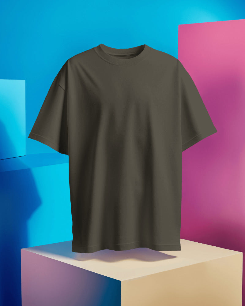 OLIVE GREEN - 240 GSM COTTON PLAIN TSHIRT