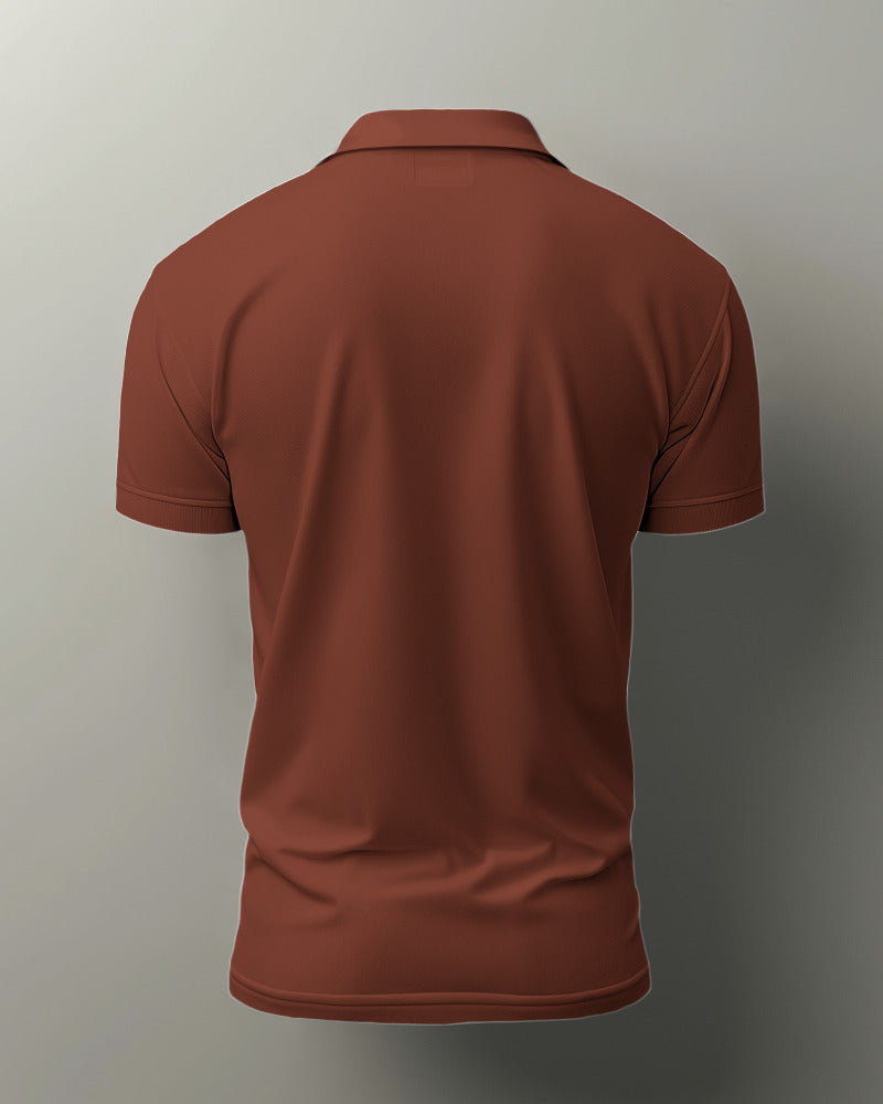 BRICK RED POLO T-SHIRT