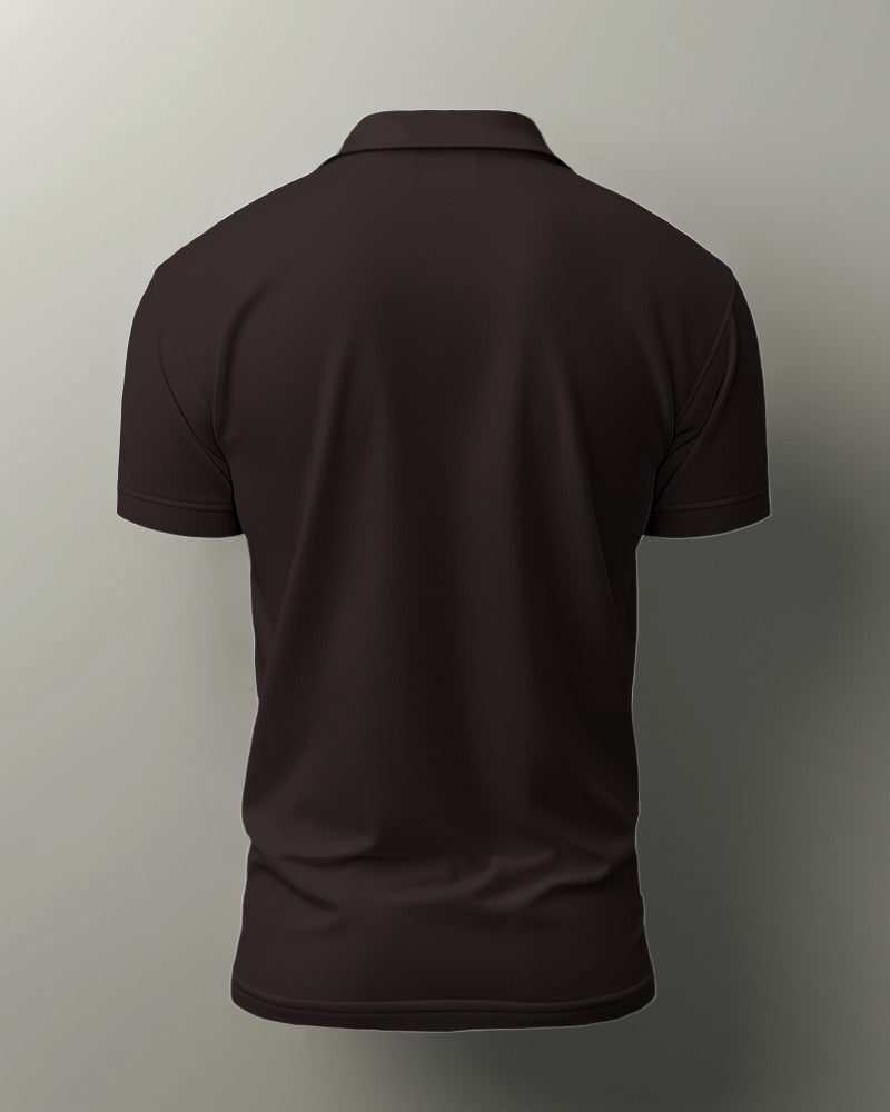 COFFEE BROWN POLO T-SHIRT