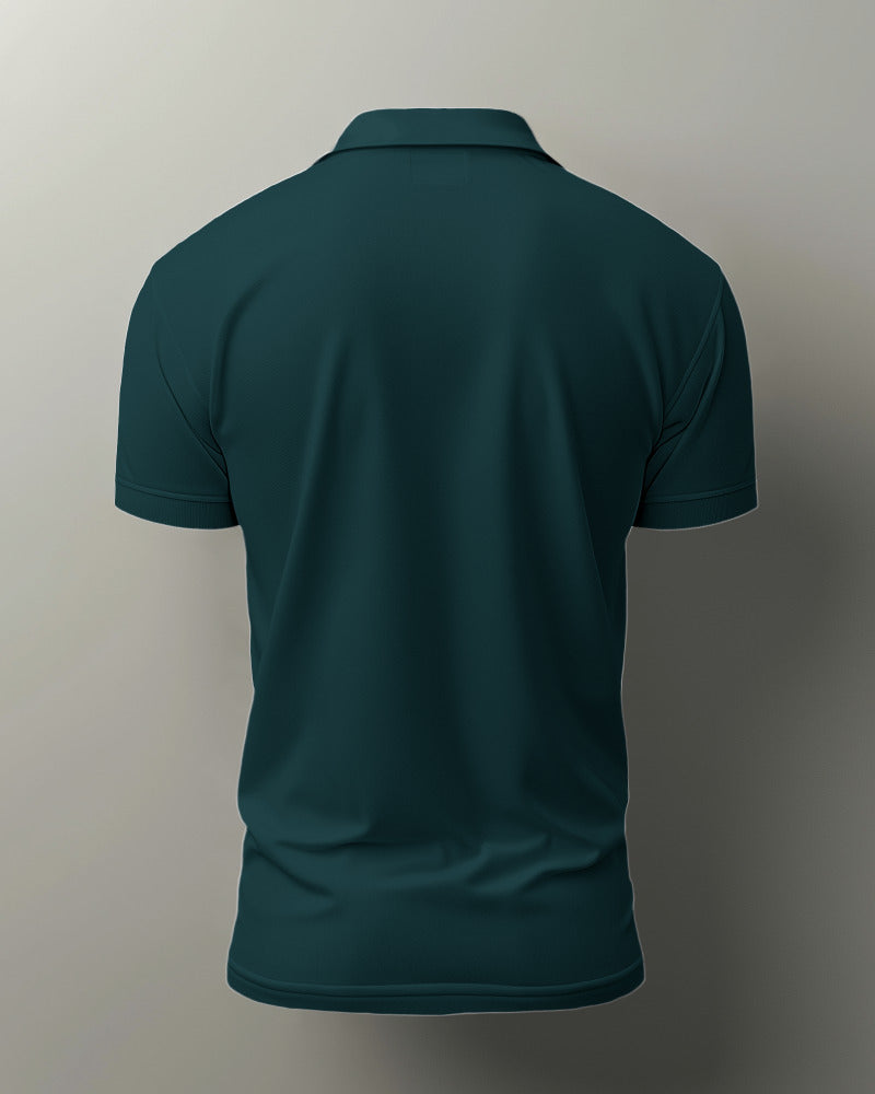 PETROL BLUE POLO T-SHIRT