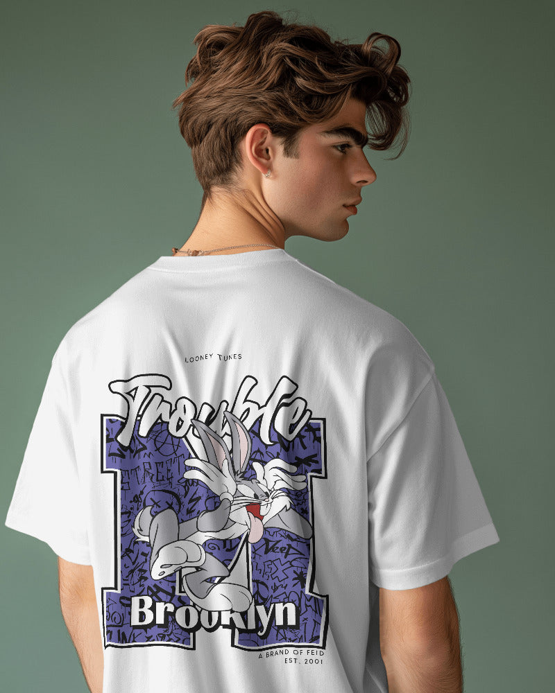 TROUBLE BUGS BUNNY  STANDARD OVERSIZED TEE